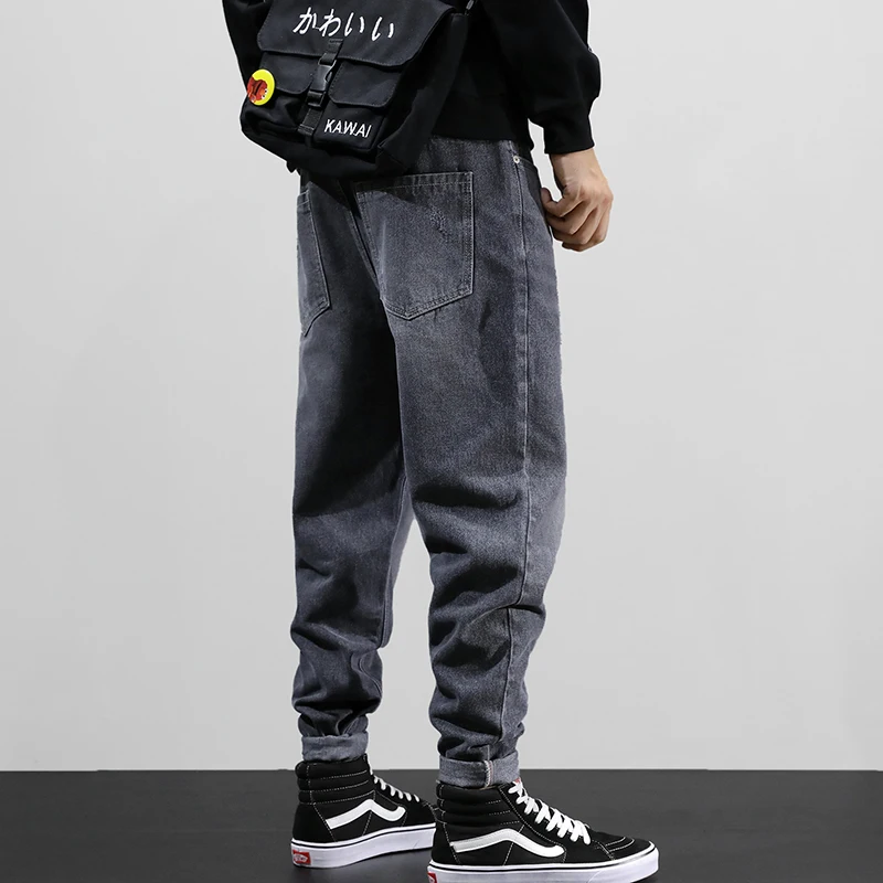 Модные уличные мужские джинсы высокого качества свободные подходят в стиле