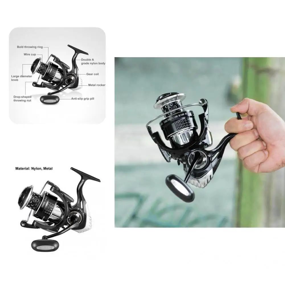 Spinning Fishing Reel Functional Gapless Tensile Resistant for Fishing Spinning Fishing Wheel Spinning Fishing Wheel