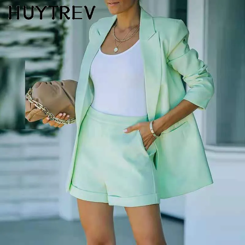 

Autumn Office Ladies Slim Blazer Fashion Elegant Lapel Single Button Streetwear Coat Casual Long Leeve For Women Suit Jackets