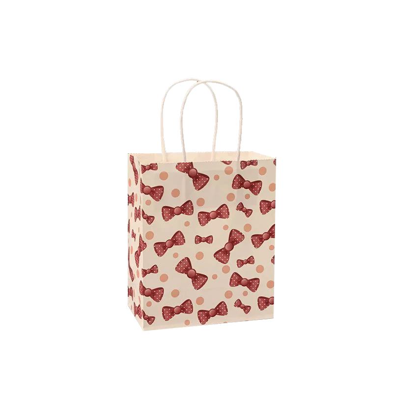 Симпатичные подарочные пакеты из крафт-бумаги для свадьбы с ручками 10 шт. | Дом и