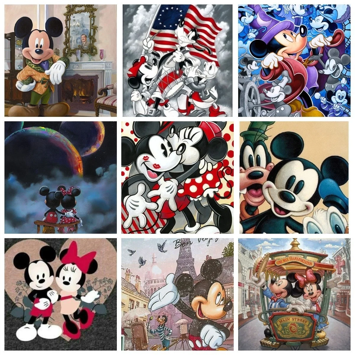 

5D Diamond Painting Disney Cartoon Mickey Mouse and Walt Disney Cross Stitch Embroidery Handmade Mosaic Full Drill Home Decor