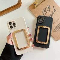 metal wristband holder phone case for iphone 12 11 promax 12mini xr xs max x 7 8 plus shockproof soft tpu back cover accessories