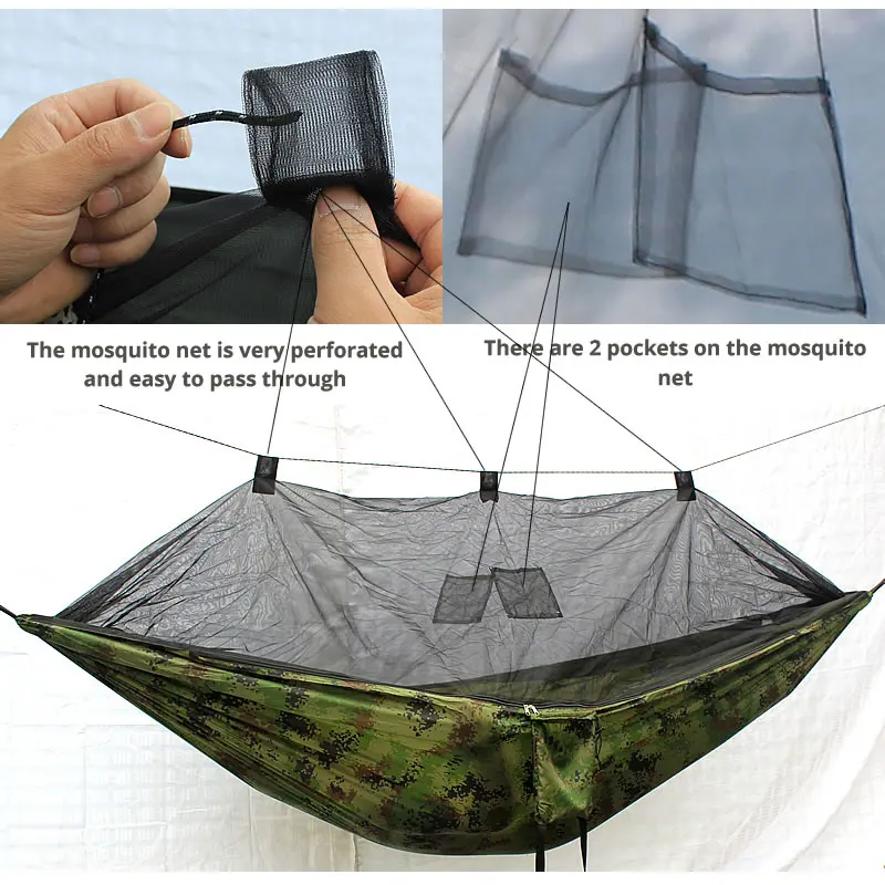 

Camping Hammock Tent Outdoor Backpacking Mosquito-Net Travel Lightweight