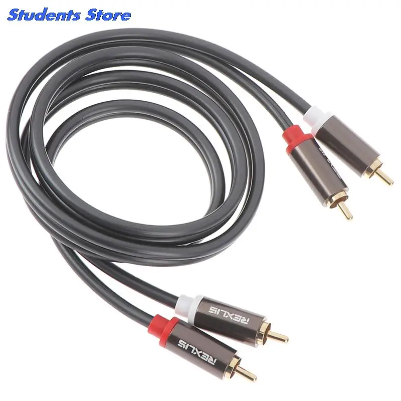 1 м 2RCA штекер к стерео аудио кабель с покрытием для домашнего кинотеатра |