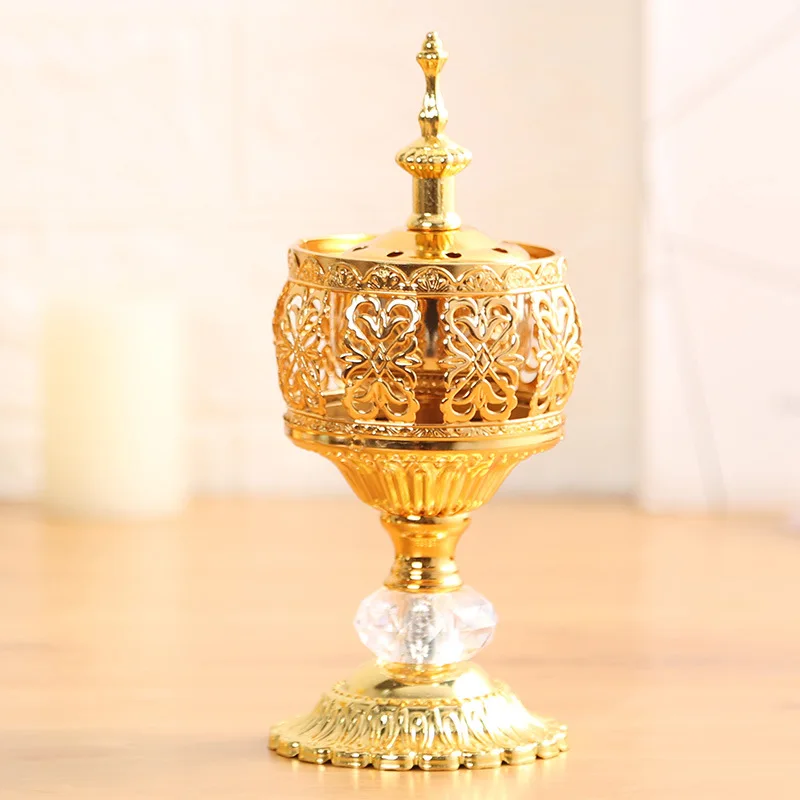 

Creative Lace Incense Burner Fashion Middle East Metal Crafts Incense Burner Simple Sandalwood Home Gold Incense Burner