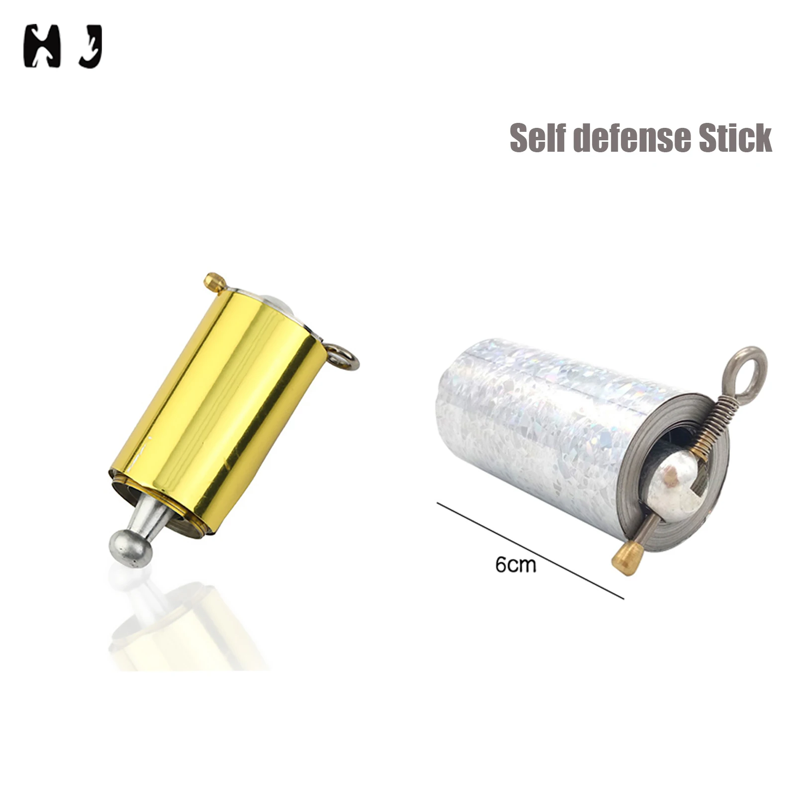 

Portable Self-defense Stick Silver Gold 1.1-1.5m Gold Hoop Self-defense Wand Stick Self-defense Propsapole Stick outdoor tools