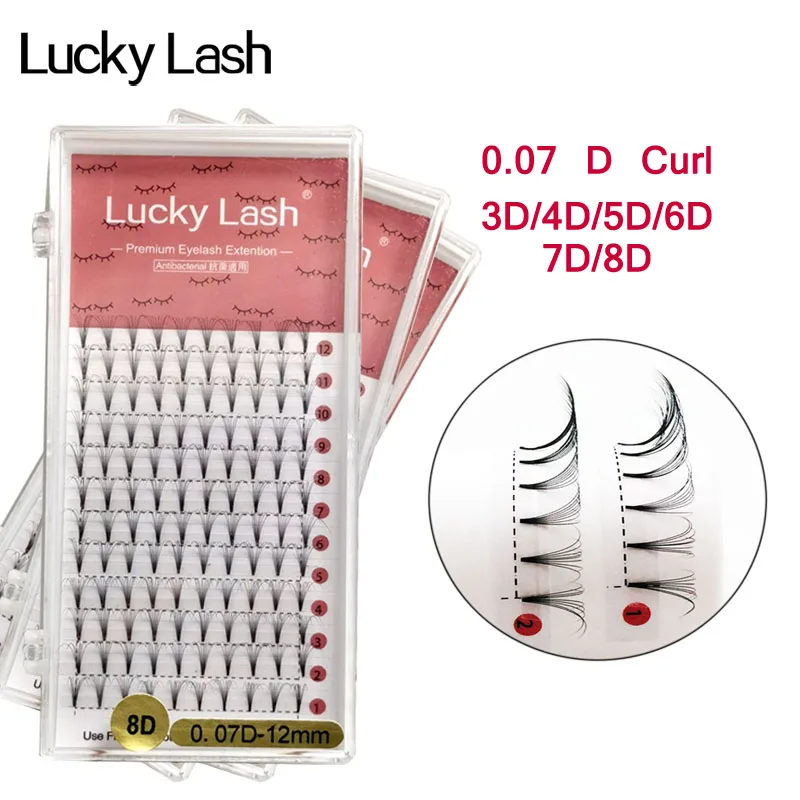 Ресницы 3D 10d накладные профессиональные из искусственной норки 12 линий 8-14 мм |