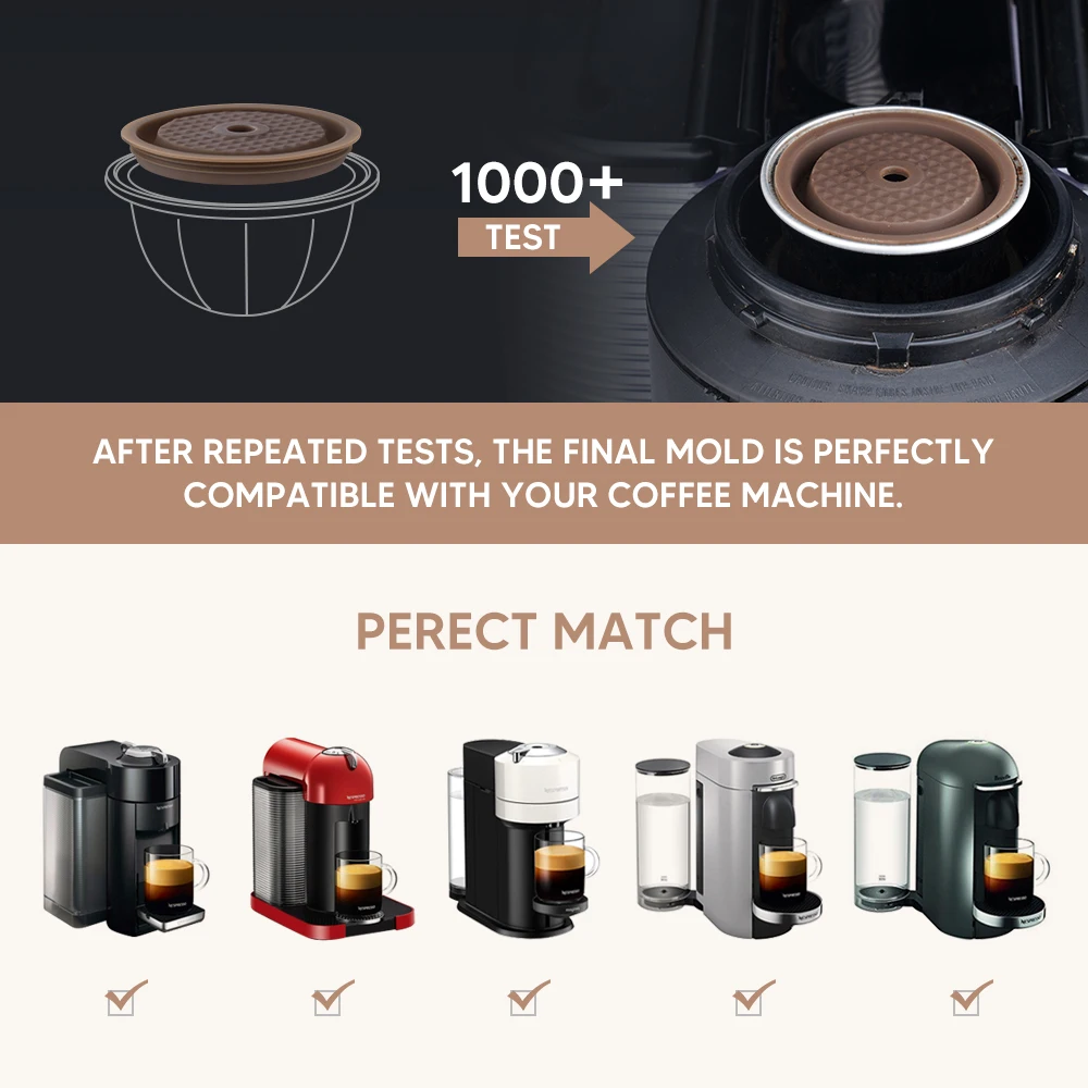 Многоразовые кофейные капсулы Силиконовый поднос для Nespresso Vertuo и VertuoLine с
