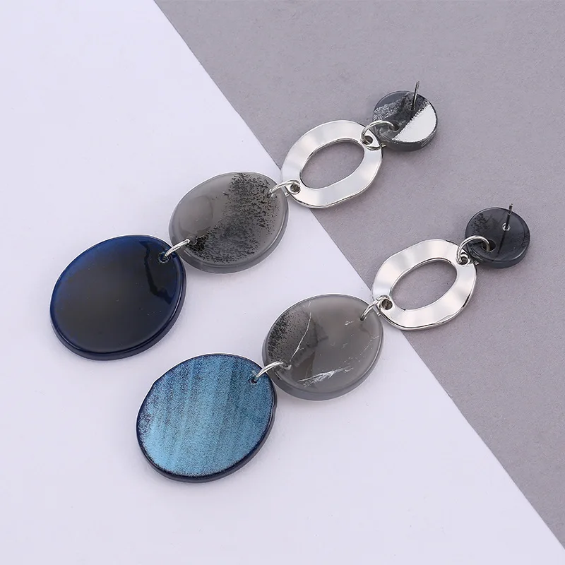 Массивные серьги акриловые длинные большие овальные Висячие для женщин Kolczyki