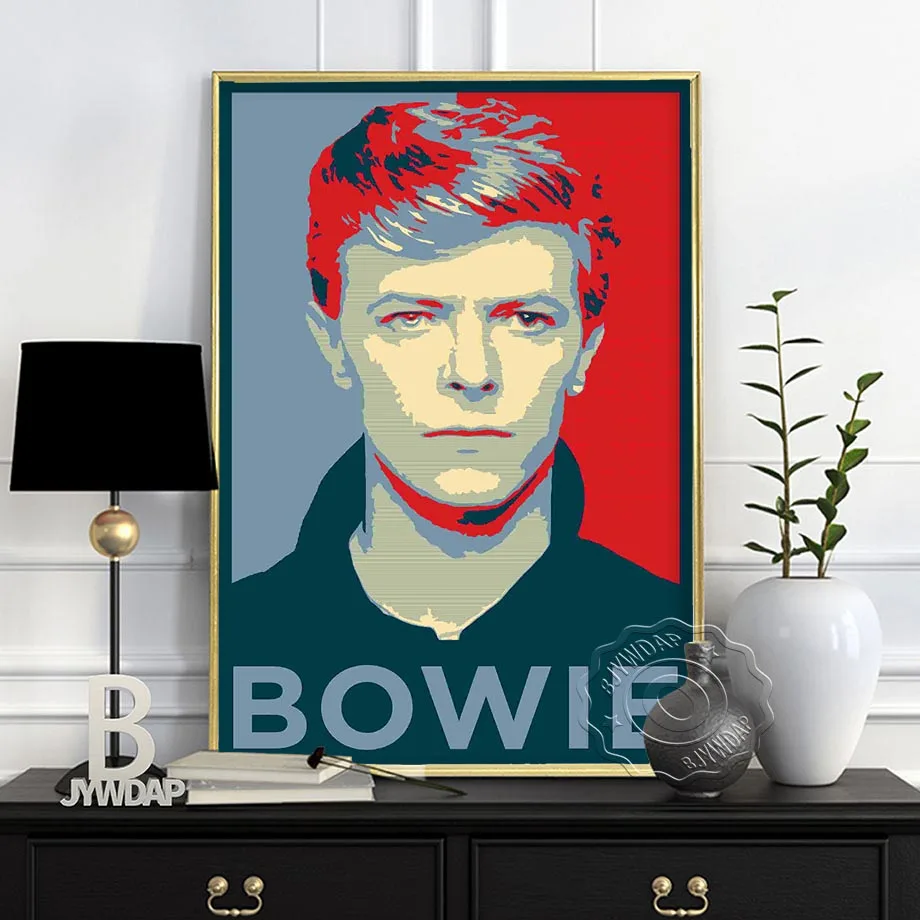 

David Bowie Nostalgia Retro Rock Band Music Posters and Prints Bar Cafe Living Room Bedroom Wall Art Decorative Canvas Painting
