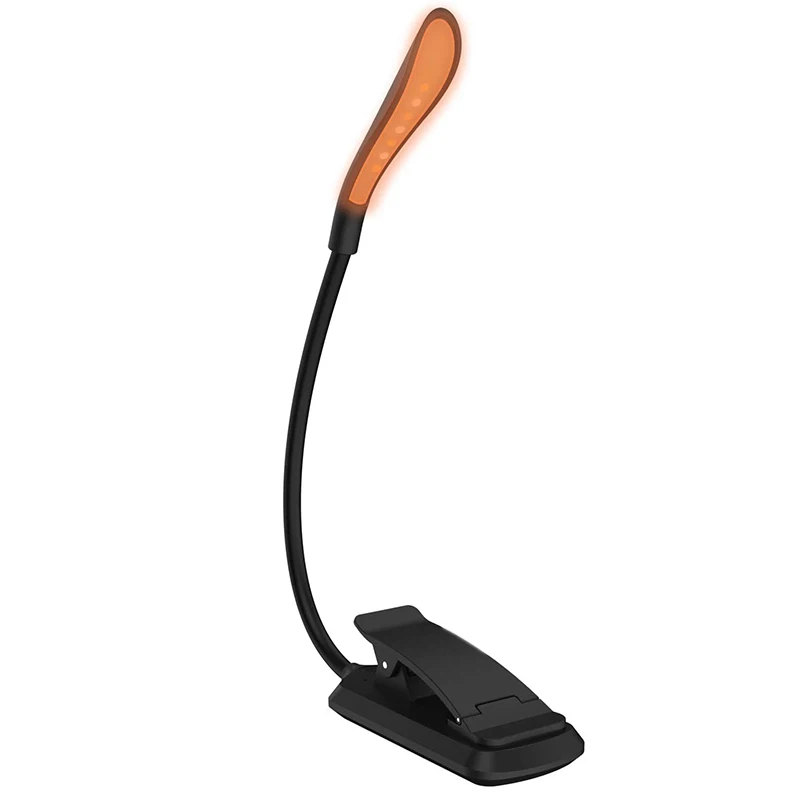 

2 Pack Reading Light, 3 Colors Dimming Rechargeable LED Book Light, Eye Protection Portable Clip-on Desk Lamp