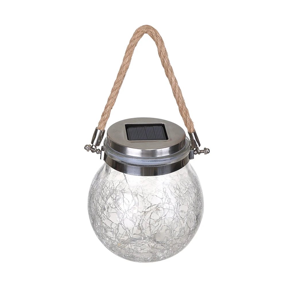 1-2 шт Солнечная лампа трещины стеклянный шар люстра медный провод освещение