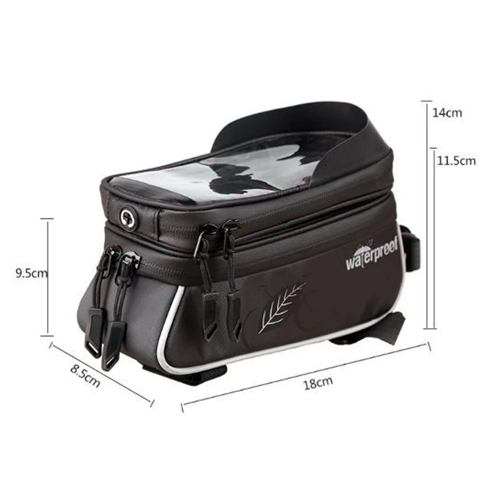 

Bicycle Bag Waterproof Frame Front Top Tube Cycling Bags MTB Bike Below 6.0 Inches Phone Case Mountain Road Bicycle Accessories