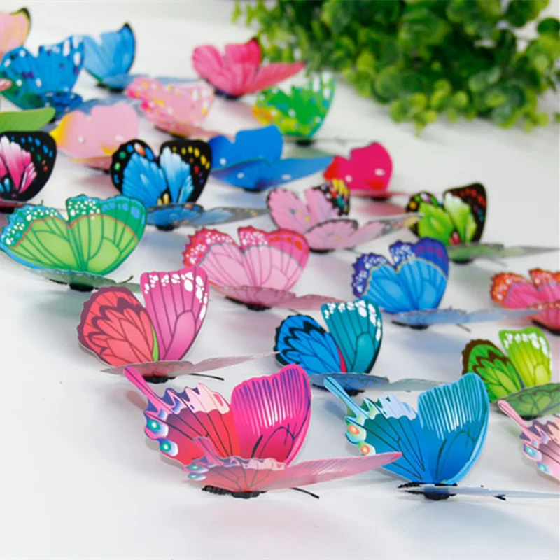 10 шт. светящиеся наклейки в виде бабочки с магнитом имитацией магнитов на