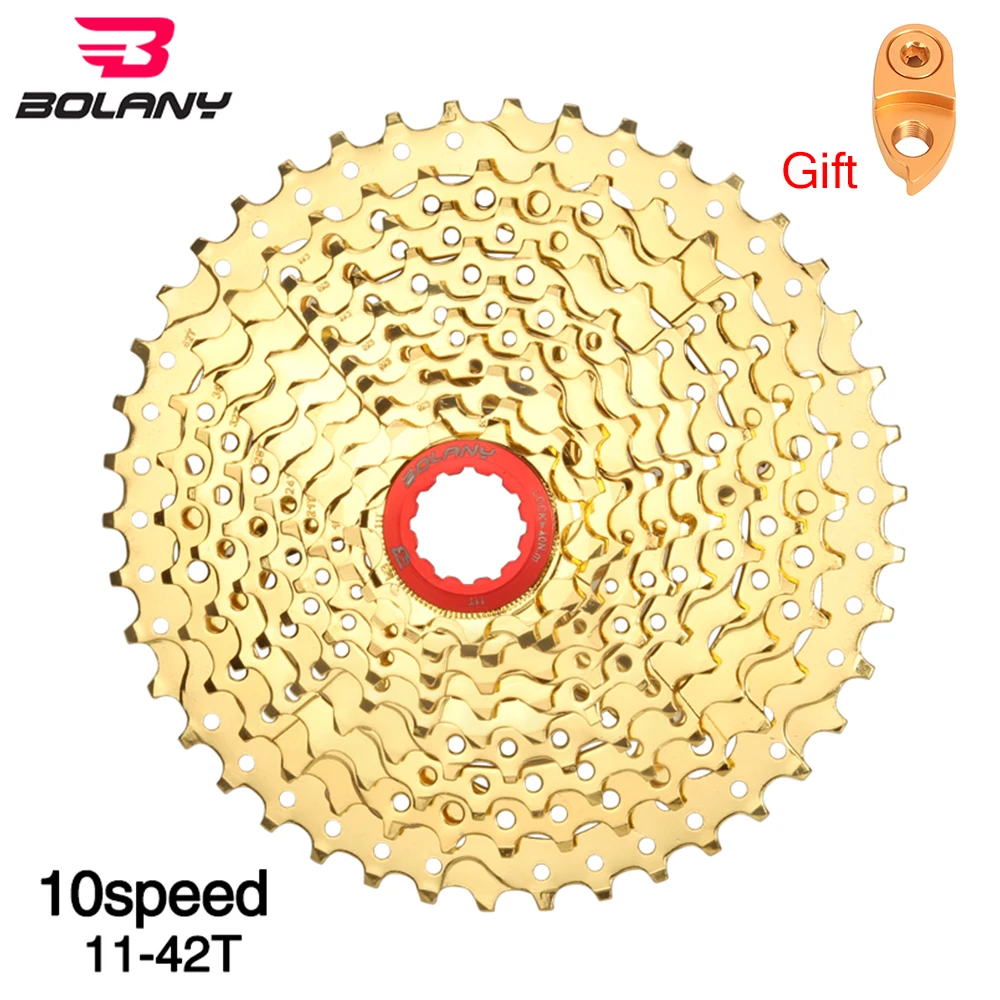 BOLANY MTB Золотая кассета 10 скоростей 11 42T Cog звездочки Freewheel велосипед для Gx XX1 XT M8000