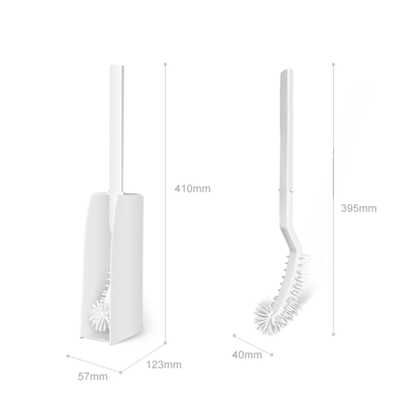 

Eyliden Hook Shape Silicone Toilet Brush Cleaner with Holder Set for Toilet Bathroom Cleaner Bowl Brush Cleaning Tool