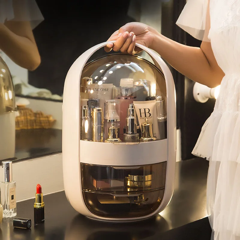 Органайзер для косметики в ванную комнату двойная дверь большом акриловом ящике