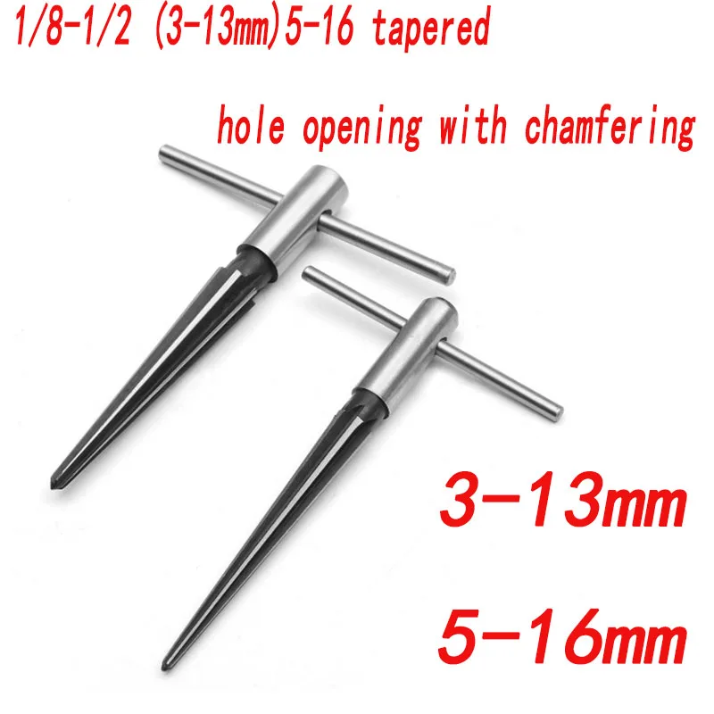 

Hand taper reamer 1/8-1/2 (3-13mm)5-16 taper hole expanding chamfering tool