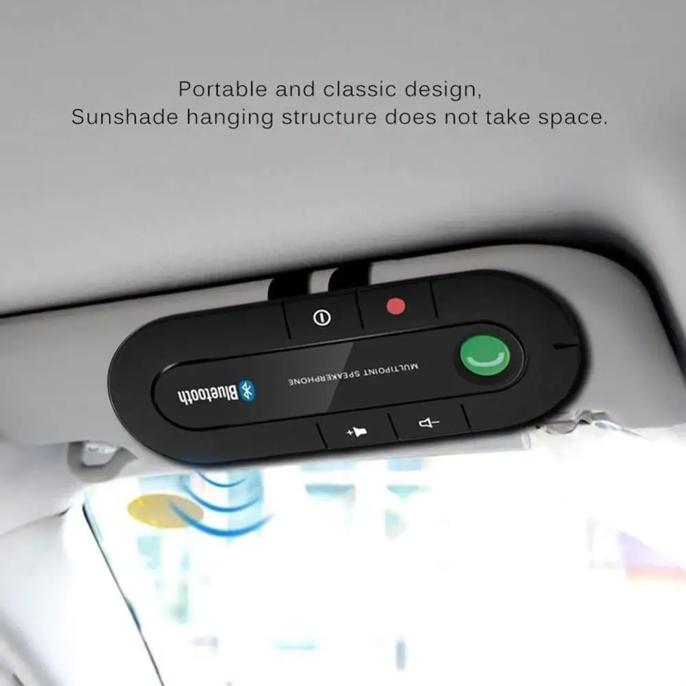 Перезаряжаемый Автомобильный Bluetooth беспроводной динамик телефон тонкий