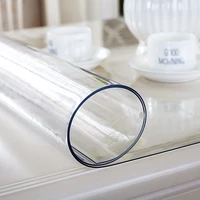 soft glass living room tablecloth transparency pvc waterproof oilproof kitchen dining table cover for rectangular table 1 0mm