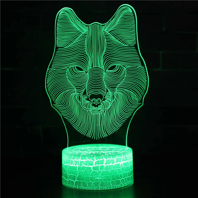 

Lion 3D Illusion Lamp Night Light LED Table Desk Lamps Nightlights 7 Colors USB Charge Lighting Home Decoration for Kids Bedroom