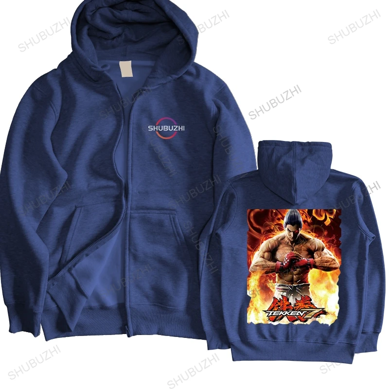 

Мужская хлопковая толстовка с капюшоном, на молнии