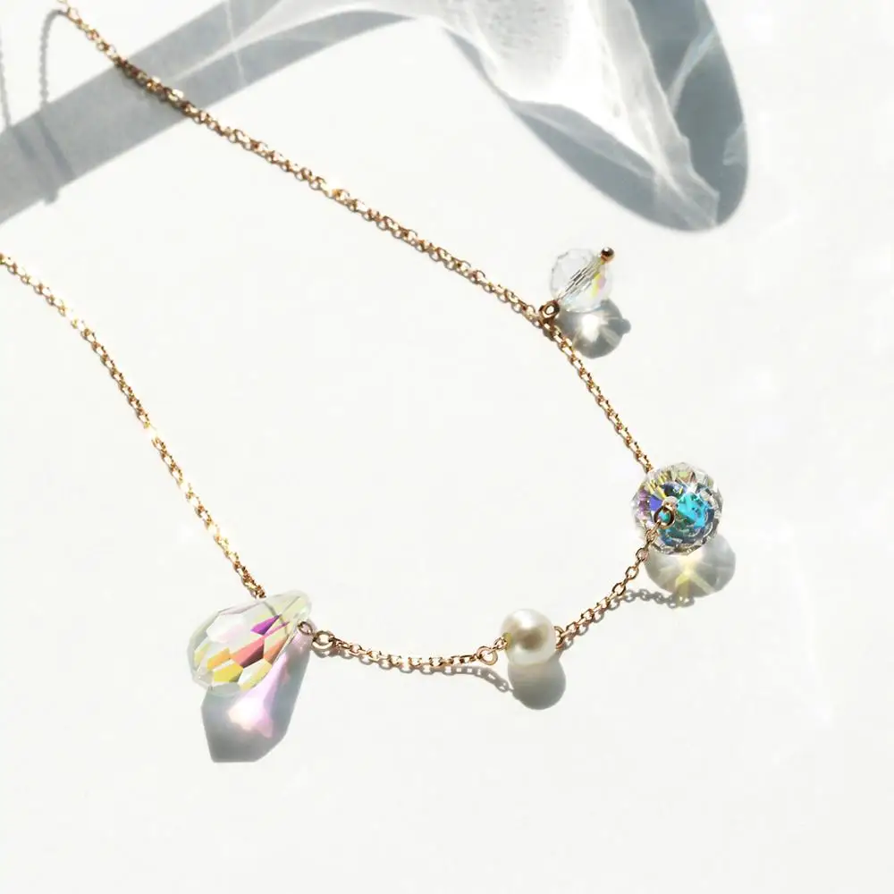 Новое ожерелье с кулоном красочные бусы жемчуг кисточки чокер кристаллами