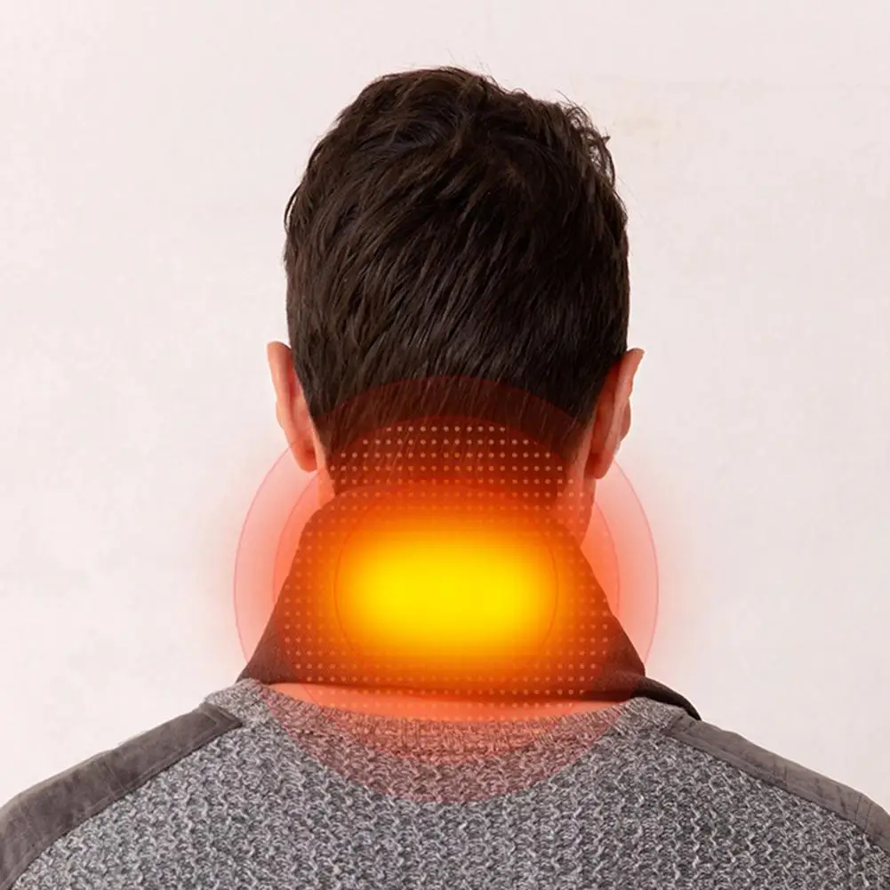 

3 Speeds Temperature Level Electric Heated Neck Pad Waterproof Foldable Carbon Fiber Heated Neck Wrap Therapy Neck Wrap Care