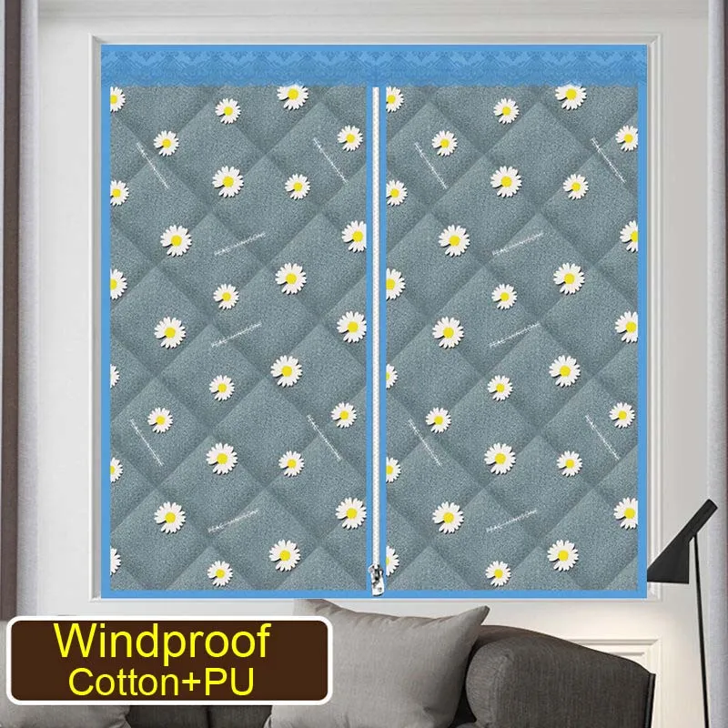 

Winter Summer Window Curtain Home Cold-proof Sealed Warm Zipper Open Screen Air Conditioning Insulation