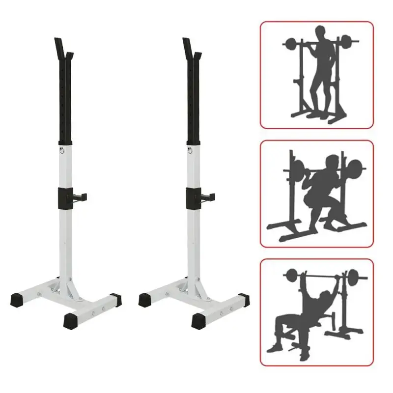 

Hot Adjustable Multifunctional Barbell Squat Rack Split Type Strong Weightlifting Barbell Rack Exercise Fitness Equipment HWC