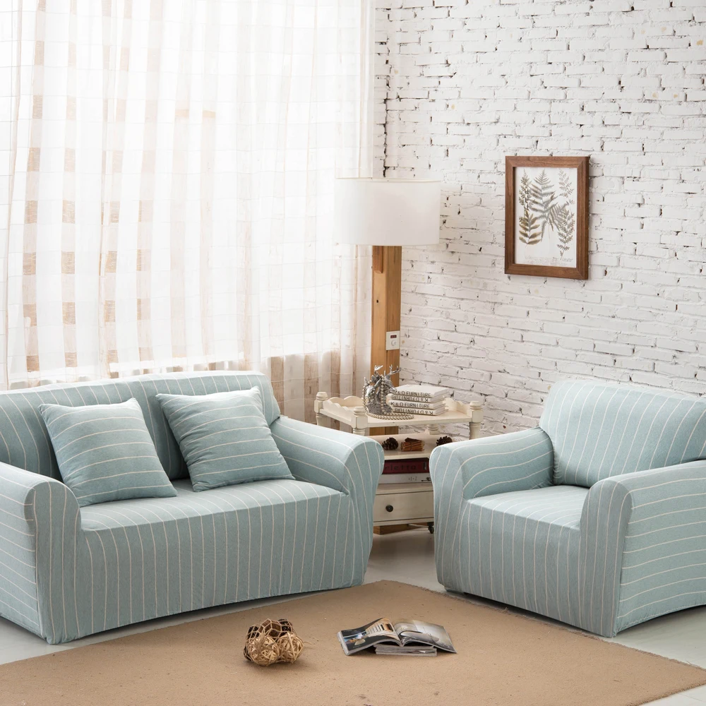 Полоса slipcovers диван крышка плотно Обёрточная бумага все включено секционные