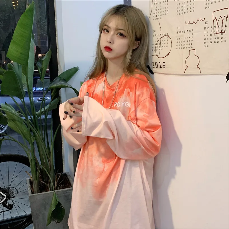 Уличная одежда новая весенняя Корейская женская хипстерские Свободные