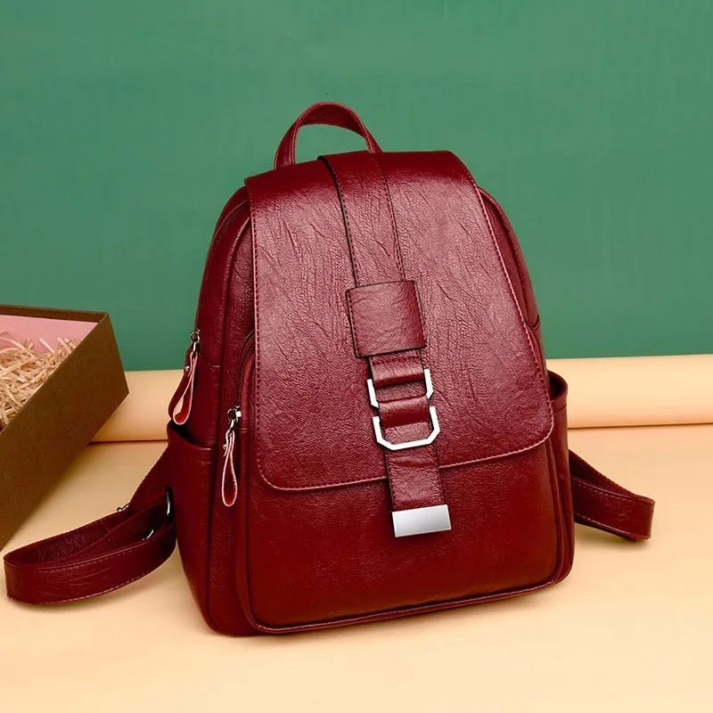 Женские кожаные рюкзаки, высокое качество, Sac A Dos, школьные сумки для девочек, для путешествий, Дамский рюкзак, твердые, большой емкости, рюкзаки для женщин