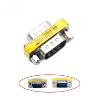new d sub db9 9pin male to male mini gender changer adapter rs232 serial plug com connector mm