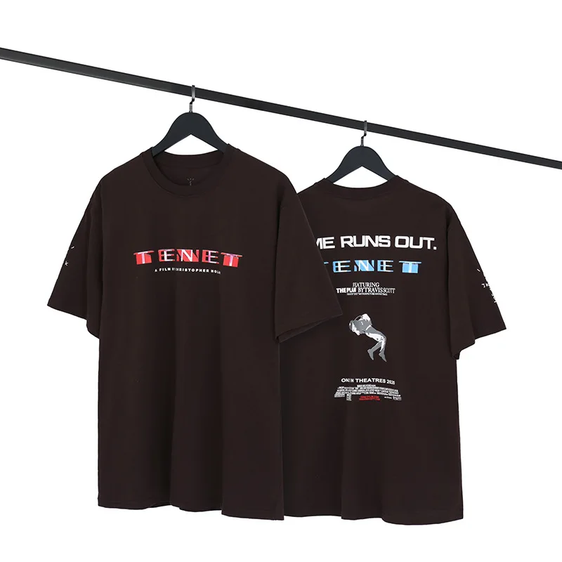 

American high street simple print T-shirt Travis Scott loose Street letter print Short Sleeve Tee men and women