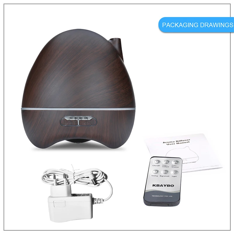 

LED lamp Whole House Humidifier 300ml Remote Control Ultrasonic Air Humidifier Aroma Essential Oil Diffuser 7 Color Changing