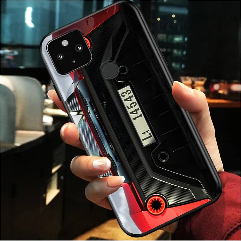 

Sport car Fashion Shockproof Cover for Google Pixel 5 4 4A XL 5G Black Phone Case Shell Soft Fundas Coque Capa