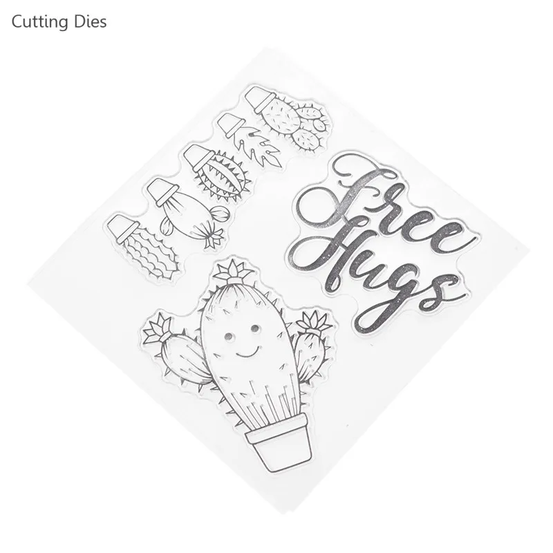 2019 милые прозрачные штампы с мультяшным КАКТУСОМ для скрапбукинга фотоальбома силиконовые резиновые