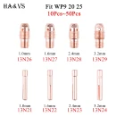 10-20 шт. 1,01,62,43,2 мм, Цанга и корпус цанги 13N21 13N22 13N23 13N24 13N26 13N27 13N28 13N29 для горелки TIG WP9 20 25