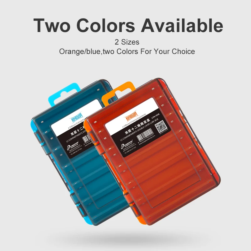 Двухсторонняя рыболовная коробка Kingdom с 12 отделениями рыболовные аксессуары