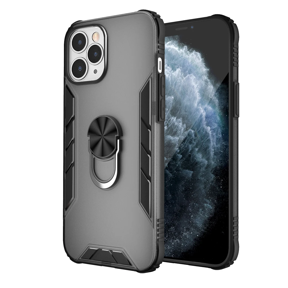

Full Rugged Shockproof Armor Case For iPhone 12 Mini Pro Max Stand Holder Ring Phone Cover
