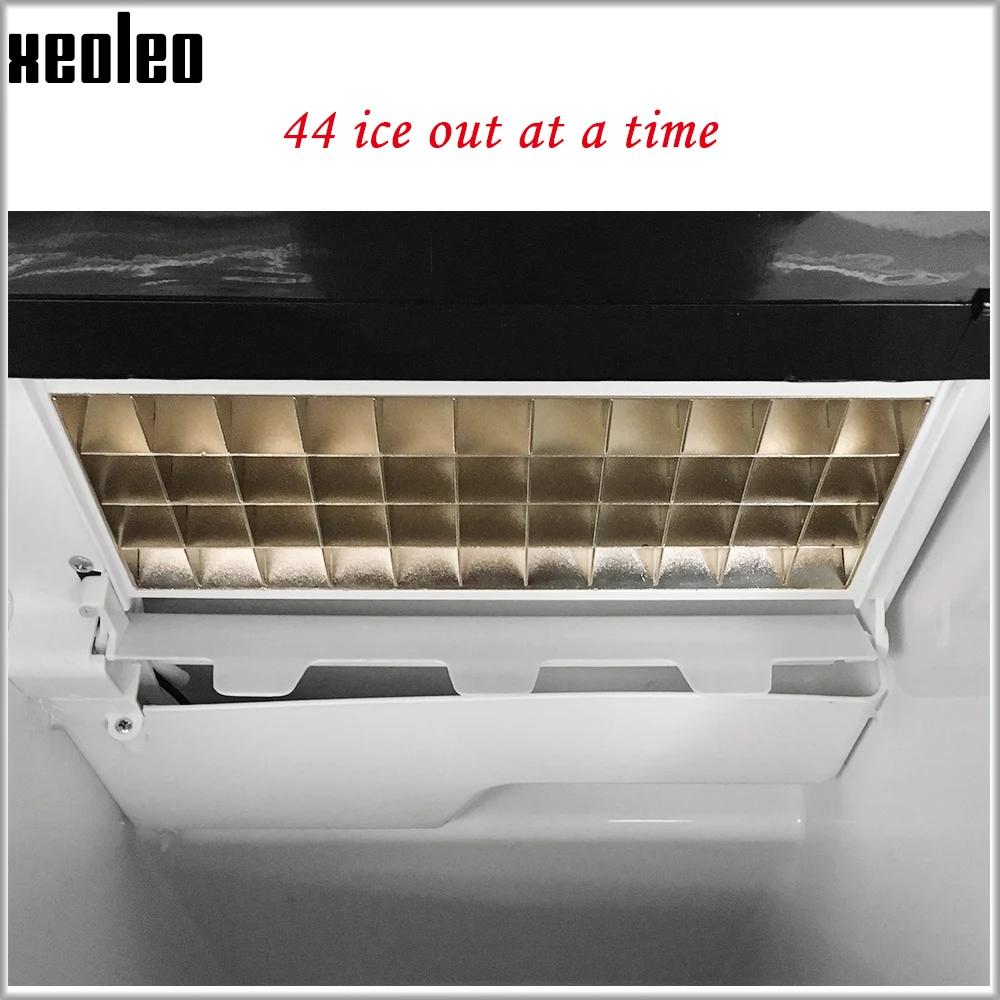 Xeoleo Автоматическая льдогенератор 55 кг/24 ч 8 кг кубический 44 Решетки Подходит для