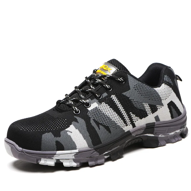 Мужская модная Рабочая защитная обувь со стальными носками для строительных
