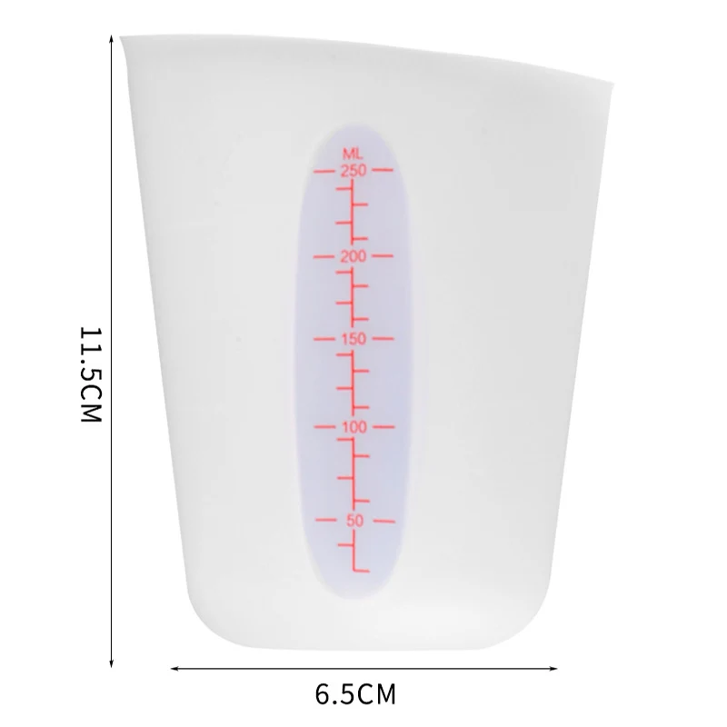 

1Pcs Silicone 250ml Measuring Cup For Jewelry Crystal Scale Resin Glue Molds DIY Craft Reusable Measuring Tools