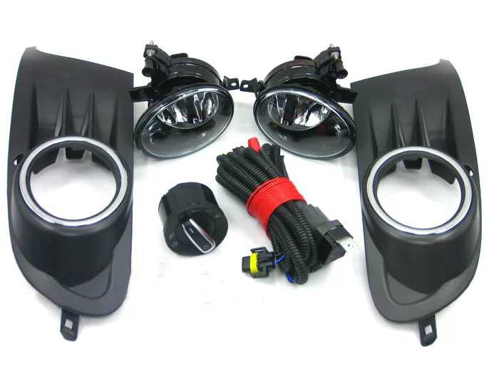 

Бесплатная доставка, для противотуманных фар vw golf 6 mk6, противотуманные фары, 2 решетки, жгут проводов, комплект управления переключателем фар vw Golf MK6 2009-2014