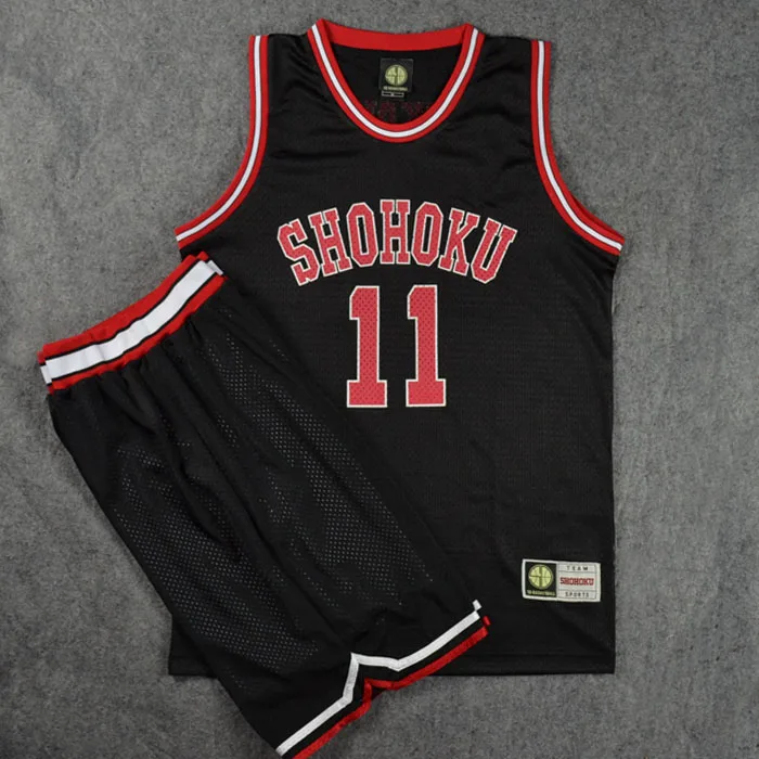 

Аниме Slam Dunk Shohoku баскетбольный рукава каэд Косплей форма Джерси комплект Slam Dunk NO.11 Топы командная униформа