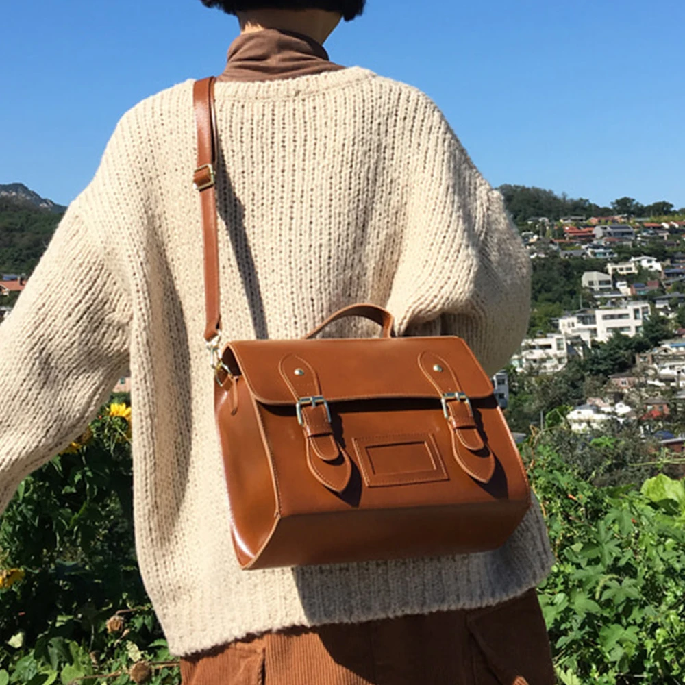 

Preppy Style Shoulder Bag Student Vintage Satchels Bag Women Handbag Clutch Designer Crossbody Bags for Women 2021 Square Purse