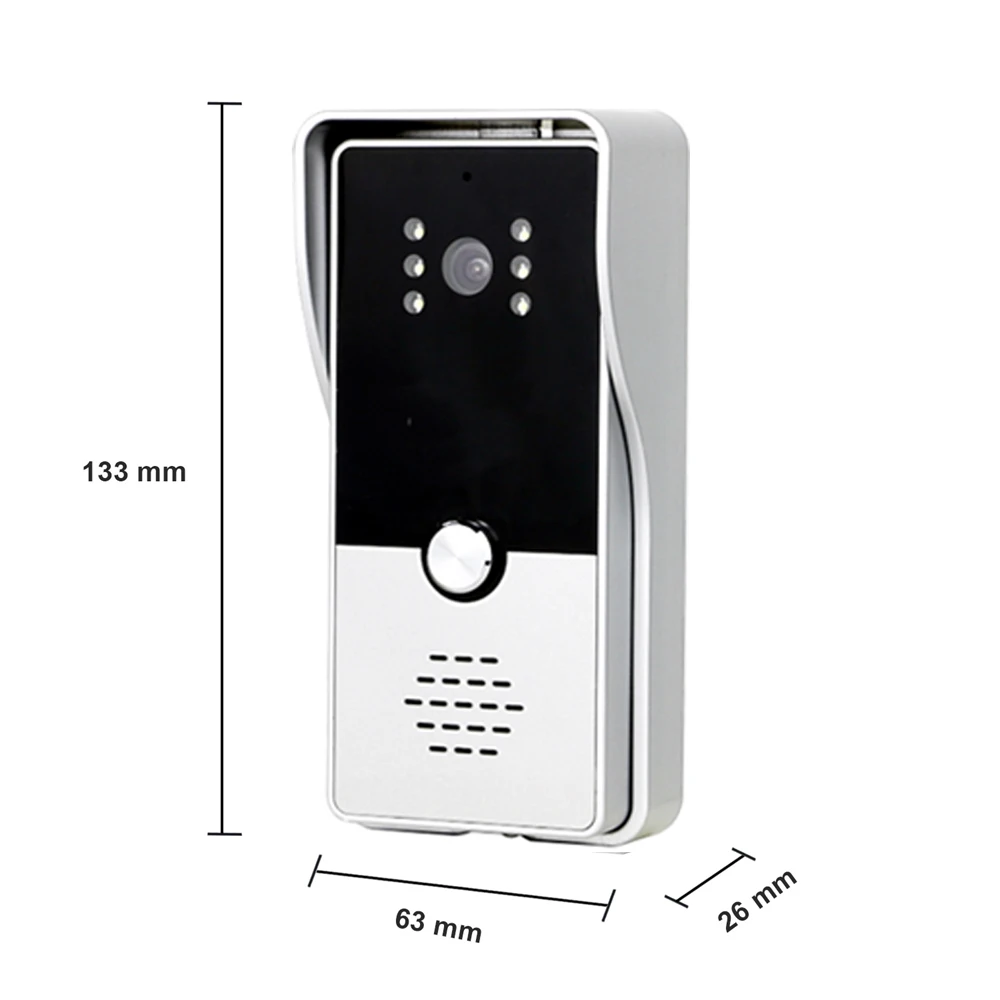 dragonsview 7 inch wired video intercom door phone doorbell with camera waterproof talk unlock electronic lock free global shipping