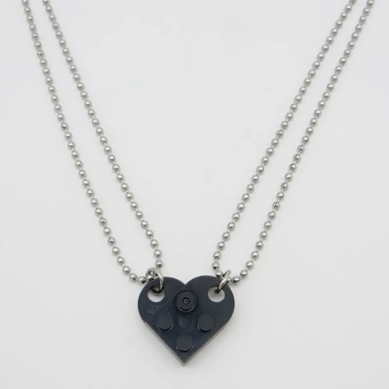 

Stitching Heart Puzzle Paired Necklaces For Lovers Women Men 2021 Trend Fashion Jewelry Heart Pendant Couple Necklaces