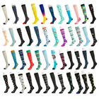 Новинка Спортивные Компрессионные носки Взрослые баскетбольные уличные носки для бега длинные носки для мужчин и женщин с мультяшным рисунком животных велосипедные носки